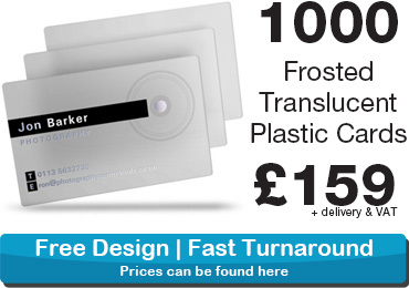 translucent frosted plastic cards