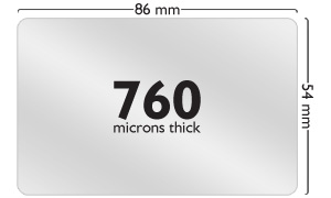 frosted plastic business card dimensions